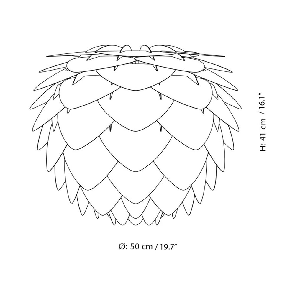 Silvia Lamp Shade - line drawing.