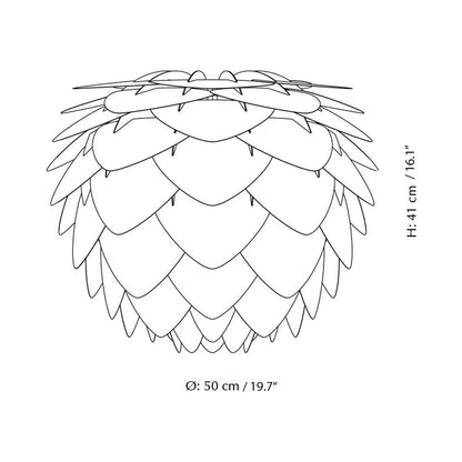 Silvia Lamp Shade - line drawing.