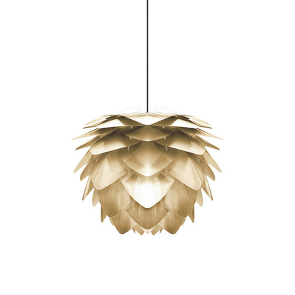 Silvia Pendant Light in Brushed Brass/Black (19.7-Inch).