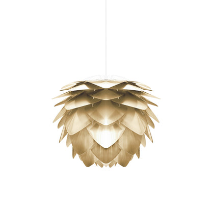 Silvia Pendant Light in Brushed Brass/White (19.7-Inch).