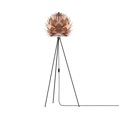 Silvia Tripod Floor Lamp in Black/Copper (60-Inch).