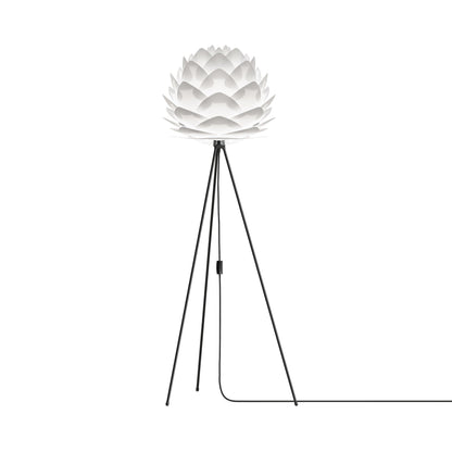 Silvia Tripod Floor Lamp in Black/White (60-Inch).