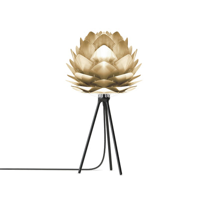 Silvia Tripod Table Lamp in Black/Brushed Brass (19-Inch).