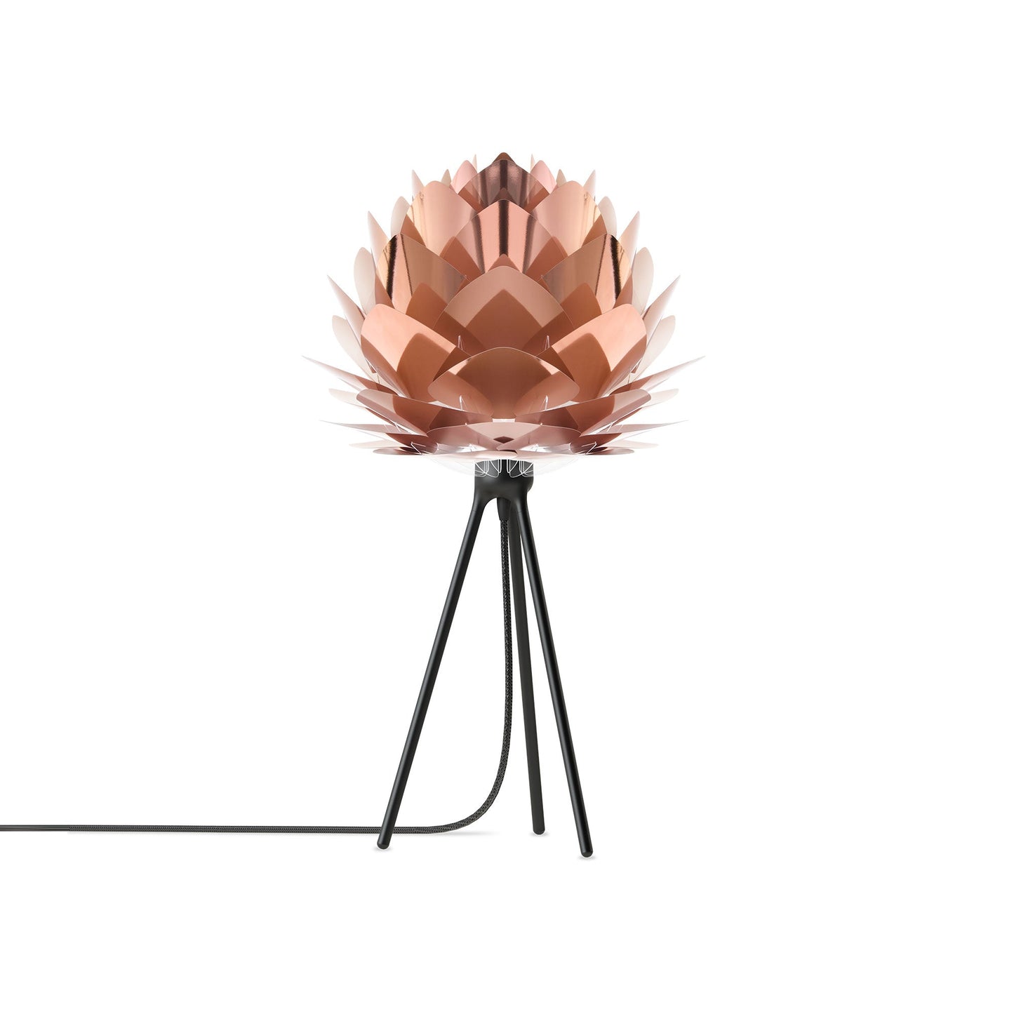 Silvia Tripod Table Lamp in Black/Copper (19-Inch).