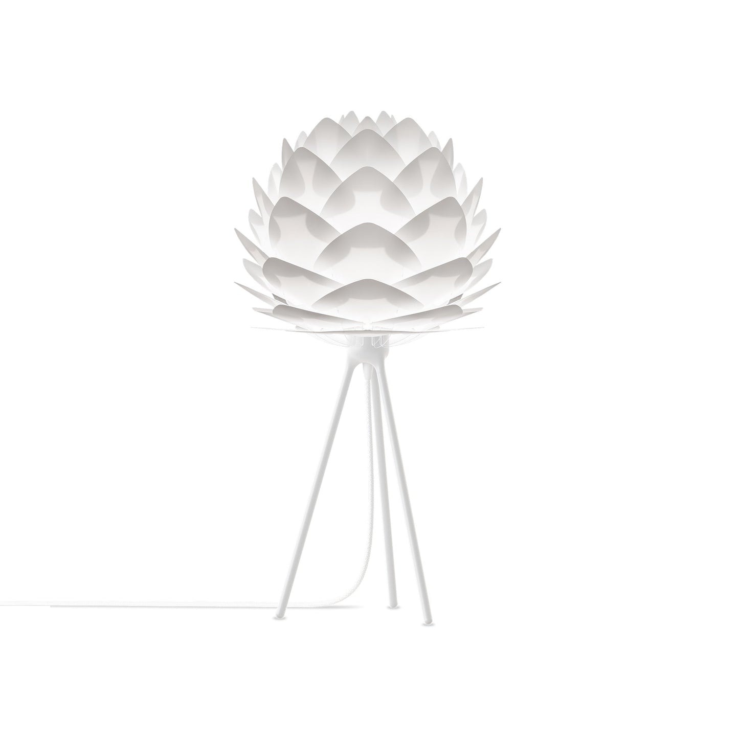 Silvia Tripod Table Lamp in White/White (19-Inch).