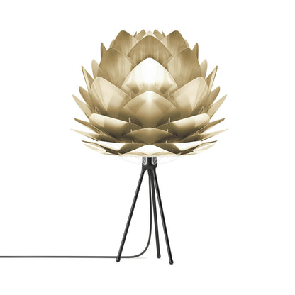 Silvia Tripod Table Lamp in Black/Brushed Brass (24-Inch).