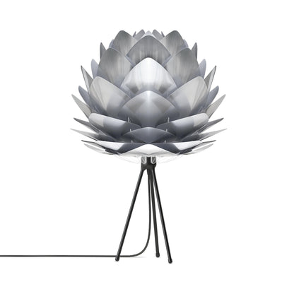 Silvia Tripod Table Lamp in Black/Steel (24-Inch).