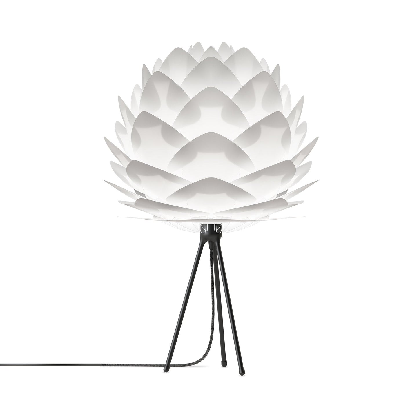 Silvia Tripod Table Lamp in Black/White (24-Inch).