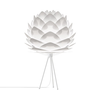 Silvia Tripod Table Lamp in White/White (24-Inch).