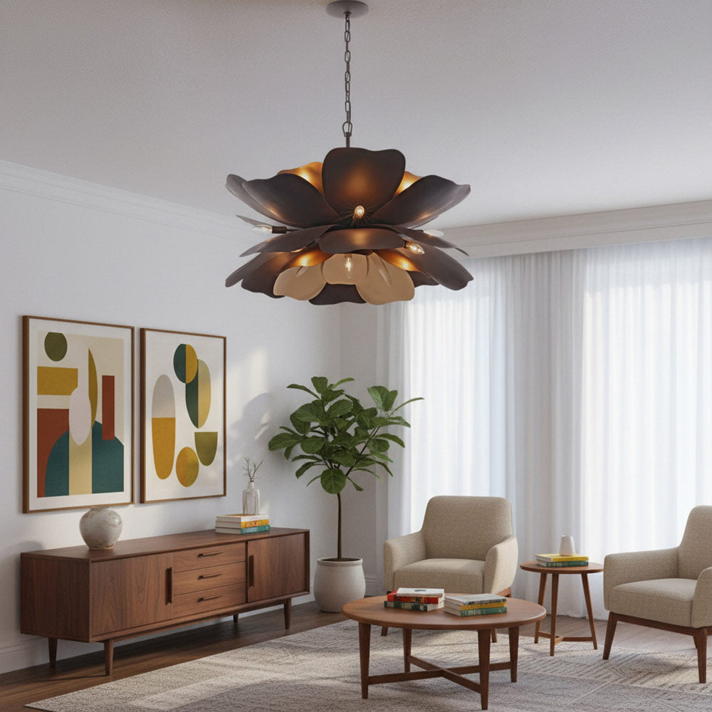 Botanic Panic Pendant Light in living room.