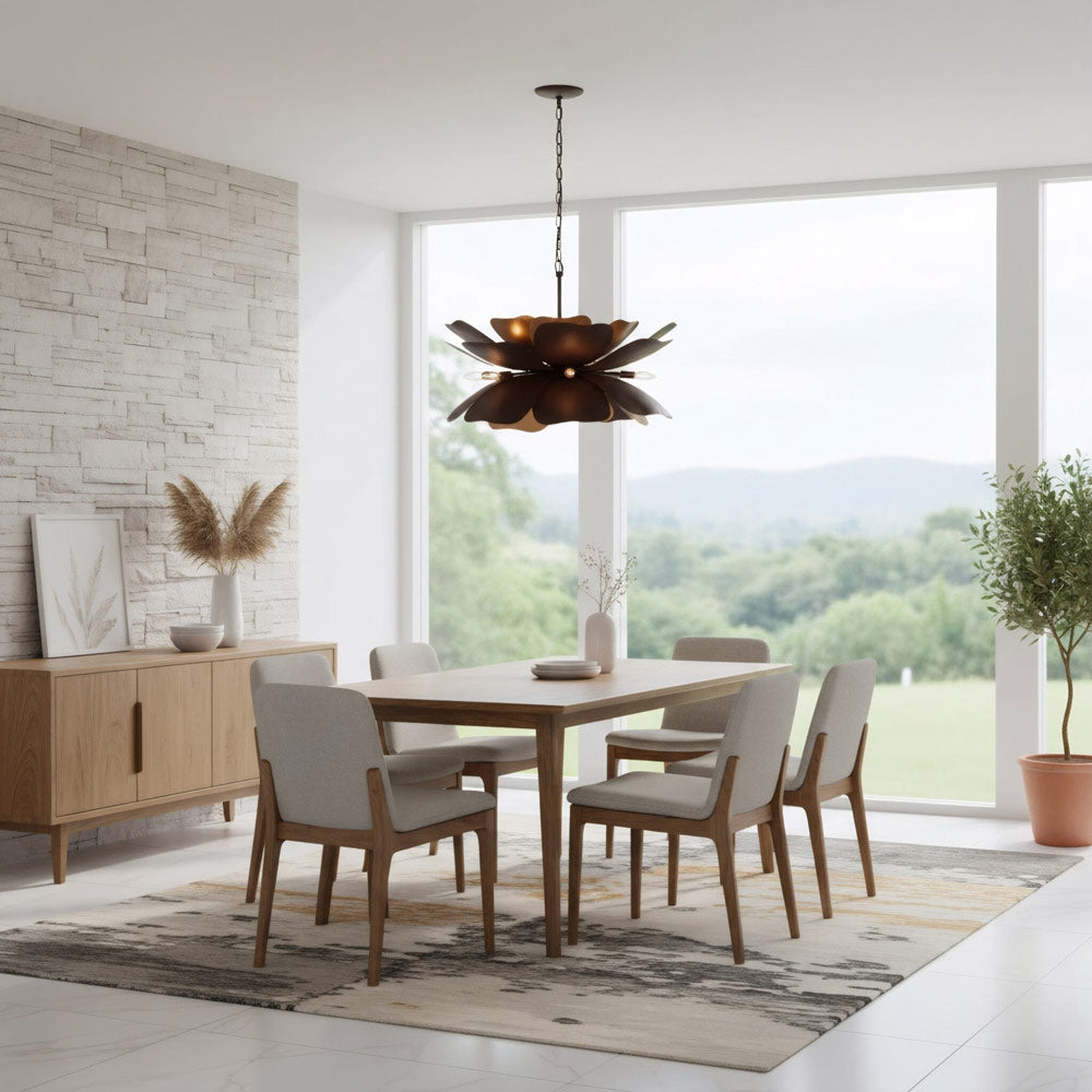 Botanic Panic Pendant Light in dining room.