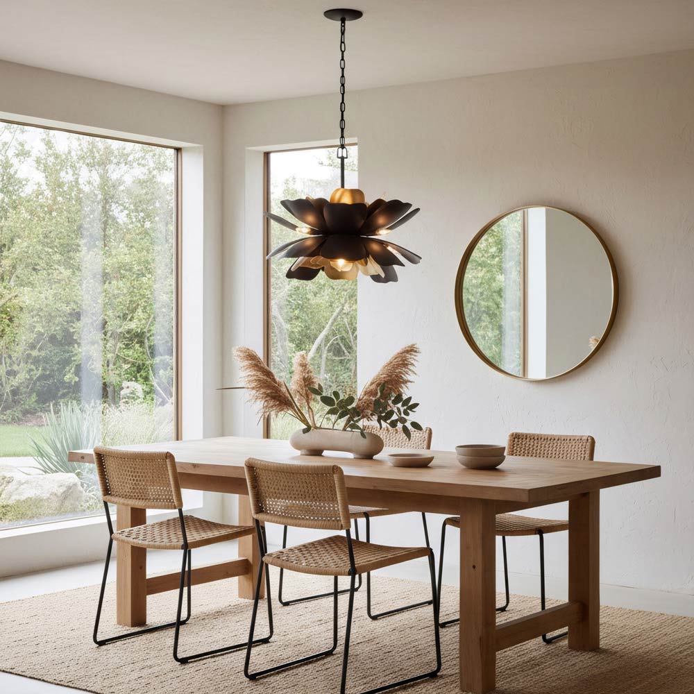 Botanic Panic Pendant Light in dining room.