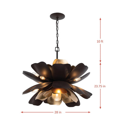 Botanic Panic Pendant Light - line drawing.