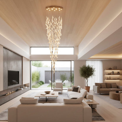 Downpour Pendant Light in living room.