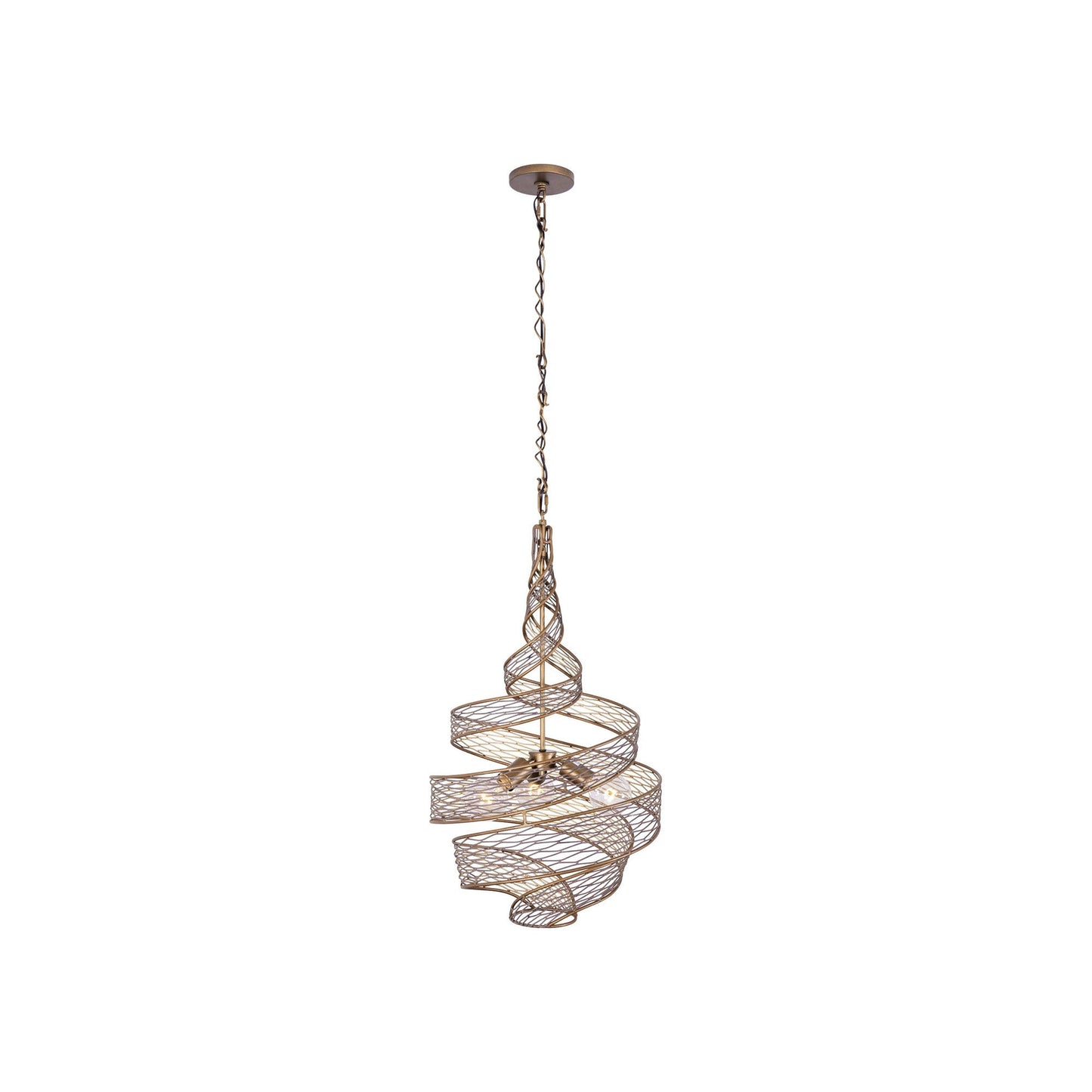 Flow Twist Pendant Light in Hammered Ore (18-Inch).