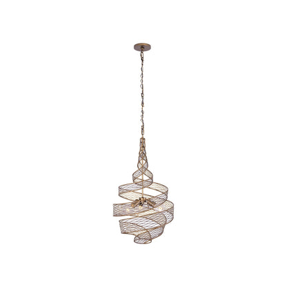Flow Twist Pendant Light in Hammered Ore (18-Inch).