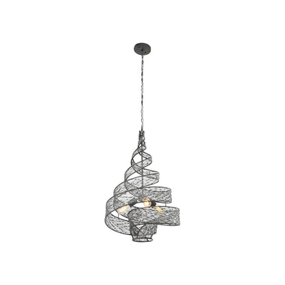 Flow Twist Pendant Light in Steel (18-Inch).