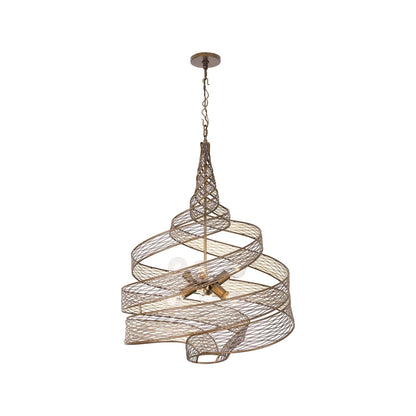 Flow Twist Pendant Light in Hammered Ore (26-Inch).