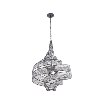 Flow Twist Pendant Light in Steel (26-Inch).