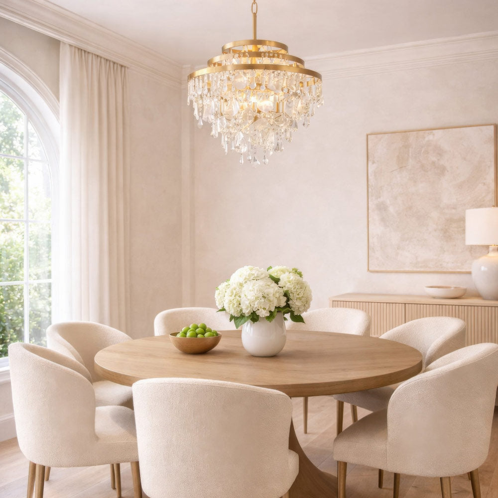 Kalani Chandelier in dining room.