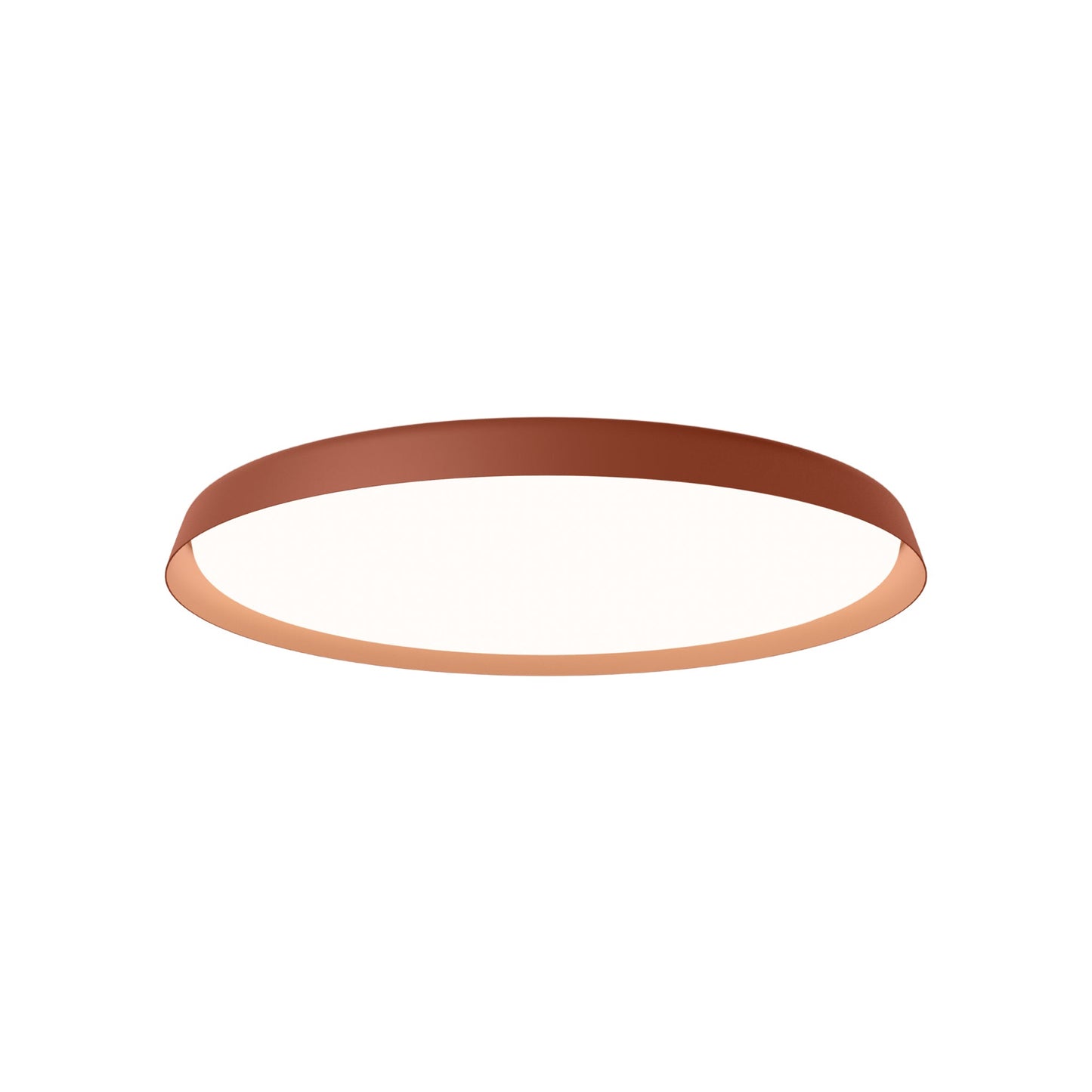 Bigger Flat LED Flush Mount Ceiling Light in Terra Red (31.5-Inch).