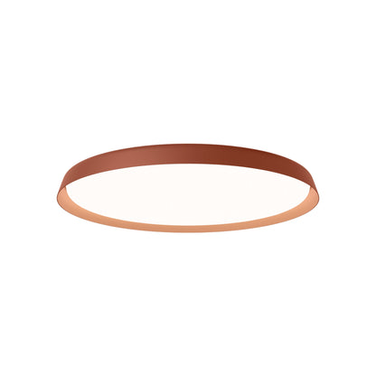 Bigger Flat LED Flush Mount Ceiling Light in Terra Red (31.5-Inch).