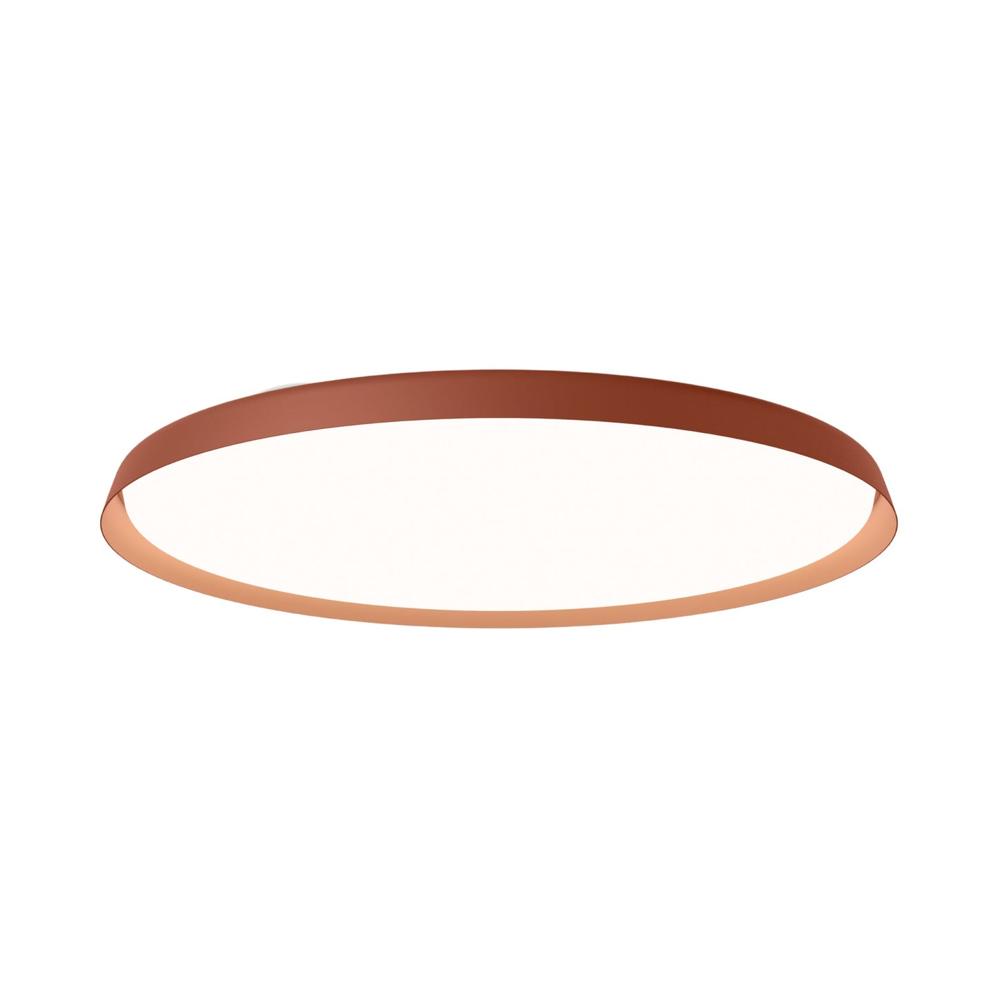 Bigger Flat LED Flush Mount Ceiling Light in Terra Red (40.5-Inch).