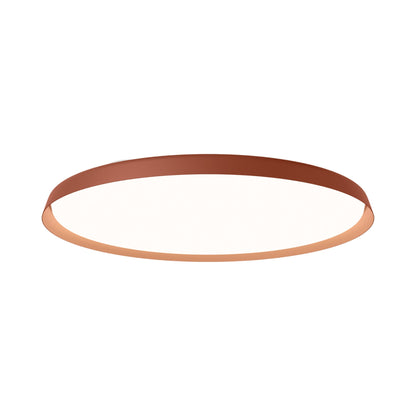 Bigger Flat LED Flush Mount Ceiling Light in Terra Red (40.5-Inch).