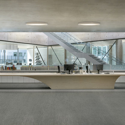 Bigger Flat LED Flush Mount Ceiling Light in office.