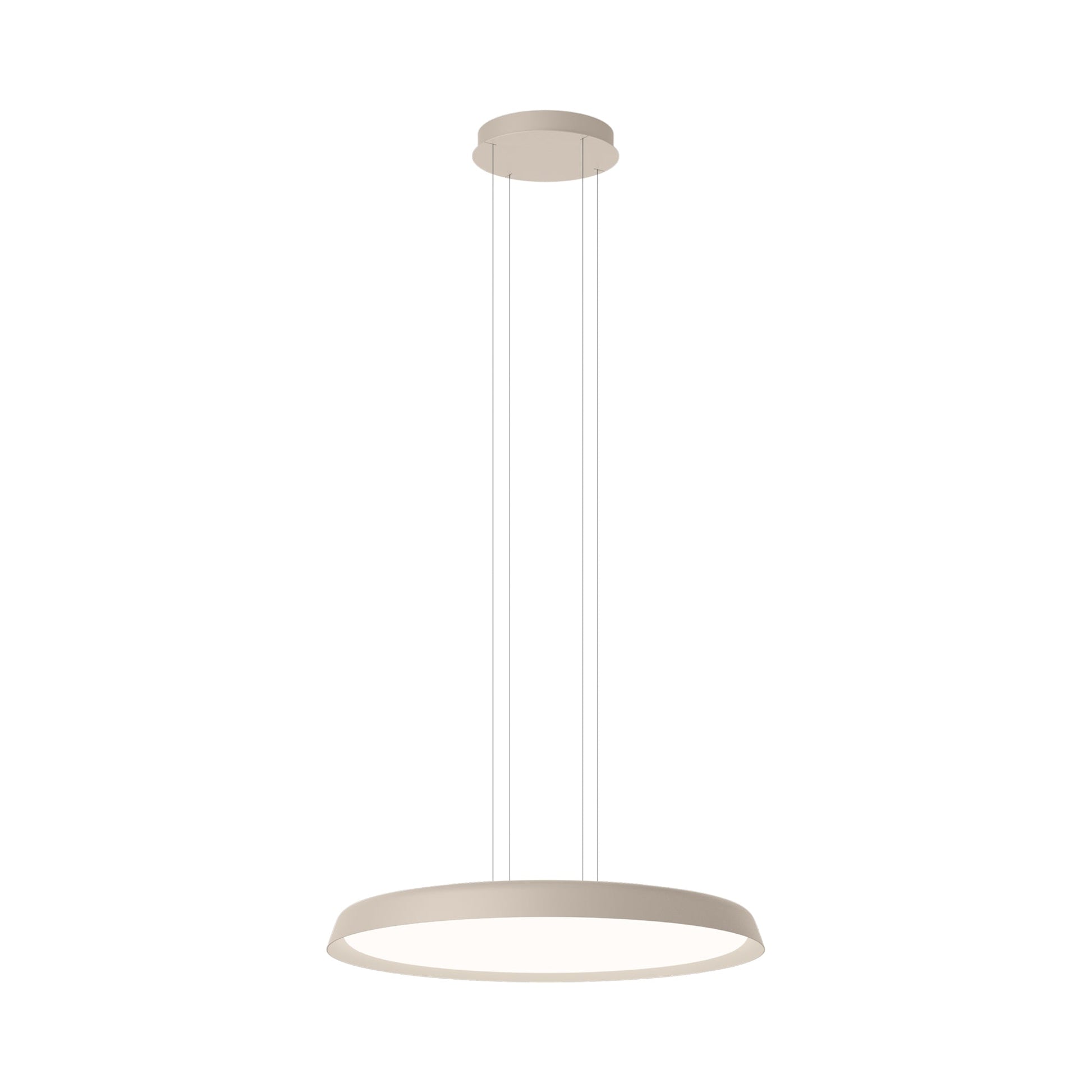 Bigger Flat LED Pendant Light in Beige M1 (31.5-Inch).
