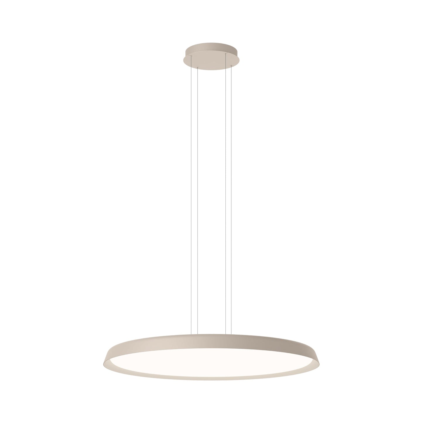 Bigger Flat LED Pendant Light in Beige M1 (40.5-Inch).