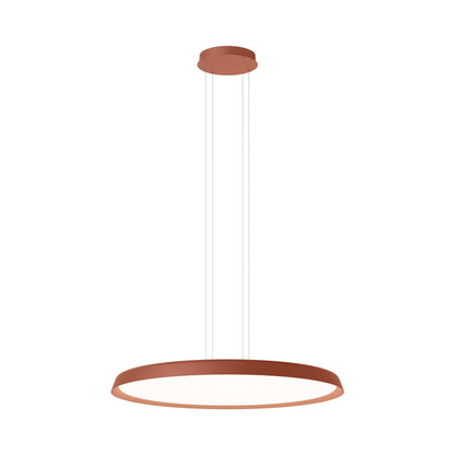 Bigger Flat LED Pendant Light in Terra Red (40.5-Inch).