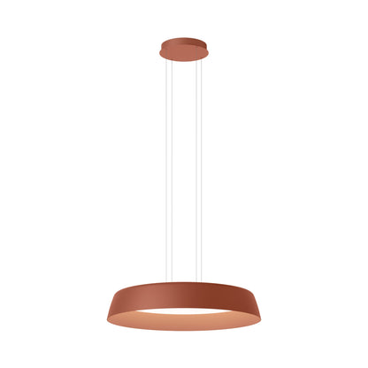 Bigger LED Pendant Light in Terra Red (33-Inch).