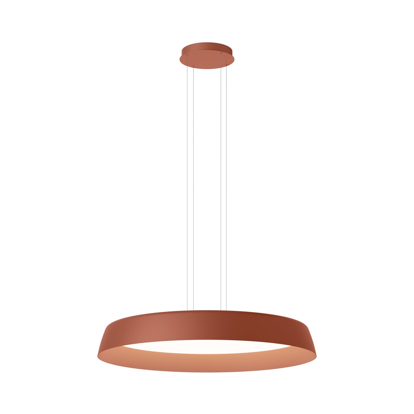 Bigger LED Pendant Light in Terra Red (42.5-Inch).
