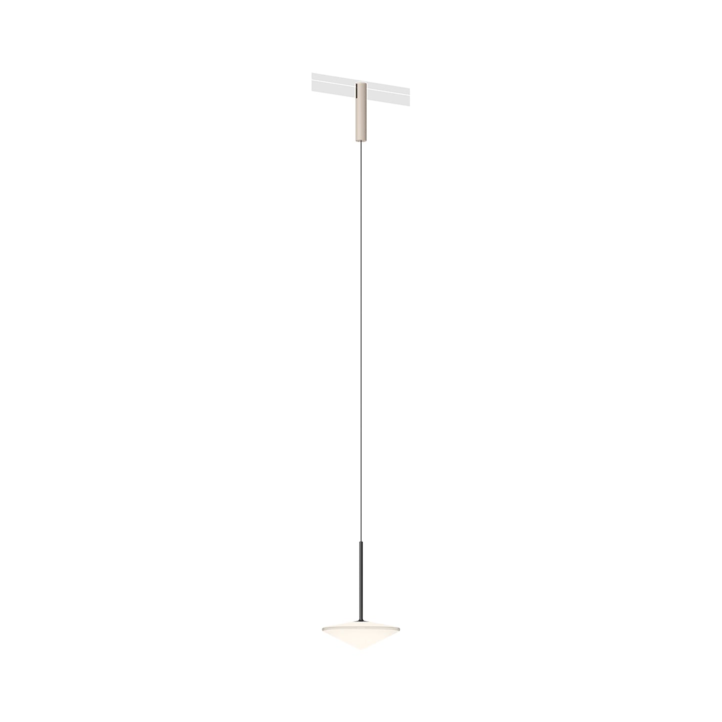 Bind LED Cone Tempo Track Pendant Light in Beige M1/Black.
