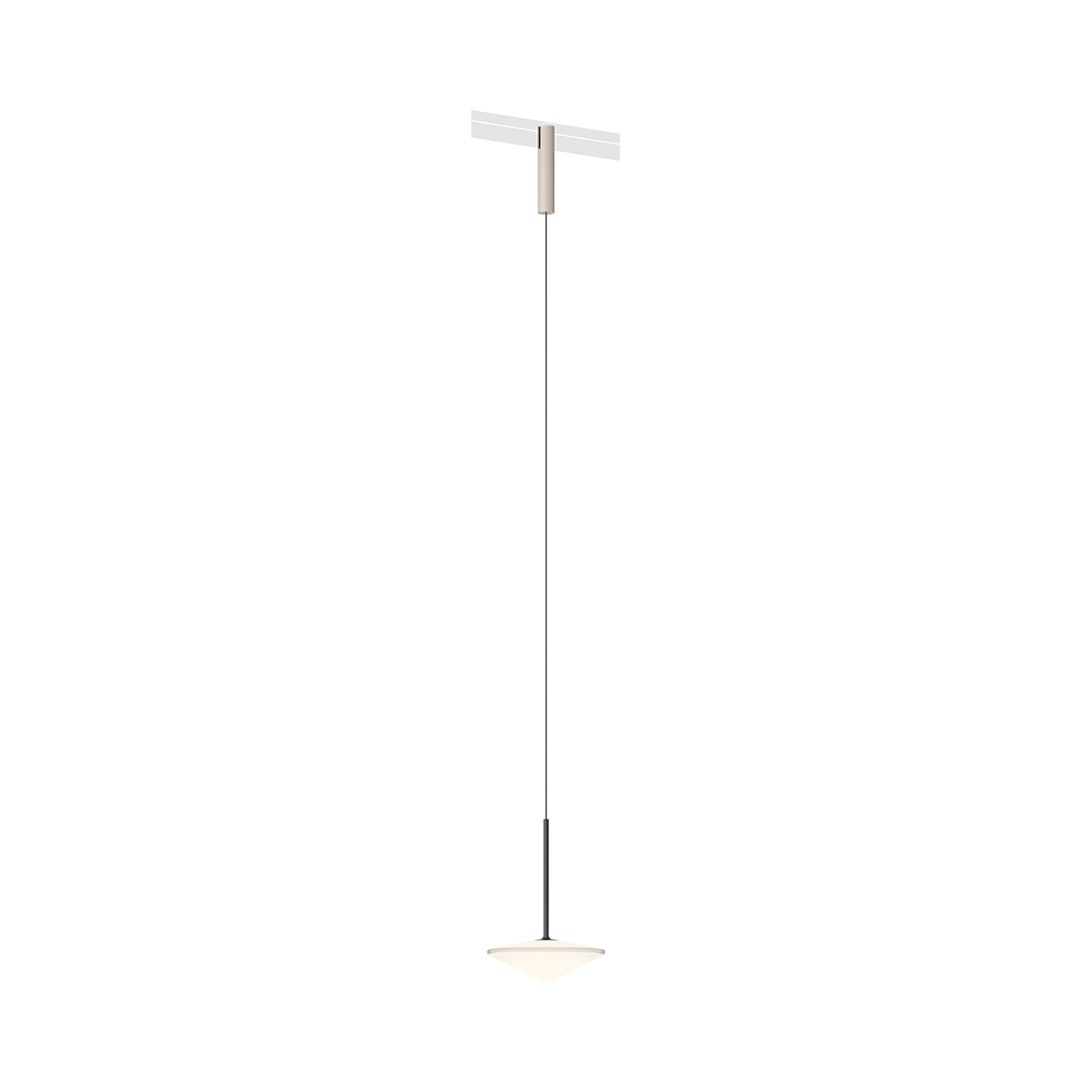 Bind LED Cone Tempo Track Pendant Light in Beige M1/Black.