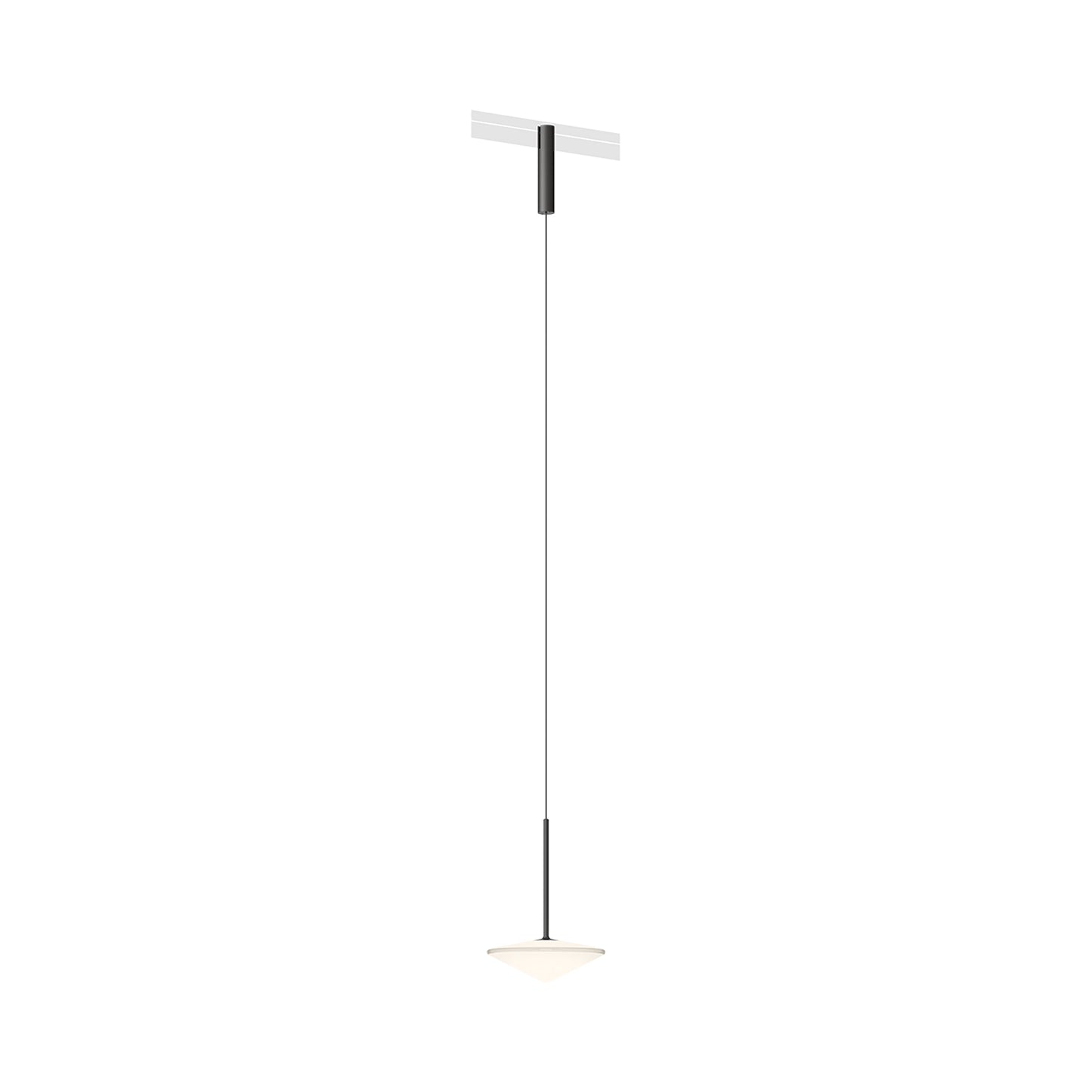 Bind LED Cone Tempo Track Pendant Light in Black/Black.