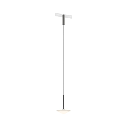 Bind LED Cone Tempo Track Pendant Light in Black/Black.