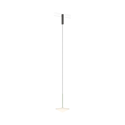 Bind LED Cone Tempo Track Pendant Light in Black/Green.