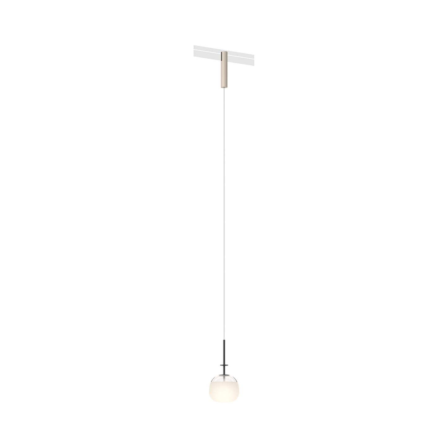 Bind LED Single Tempo Track Pendant Light in Beige M1/Black.