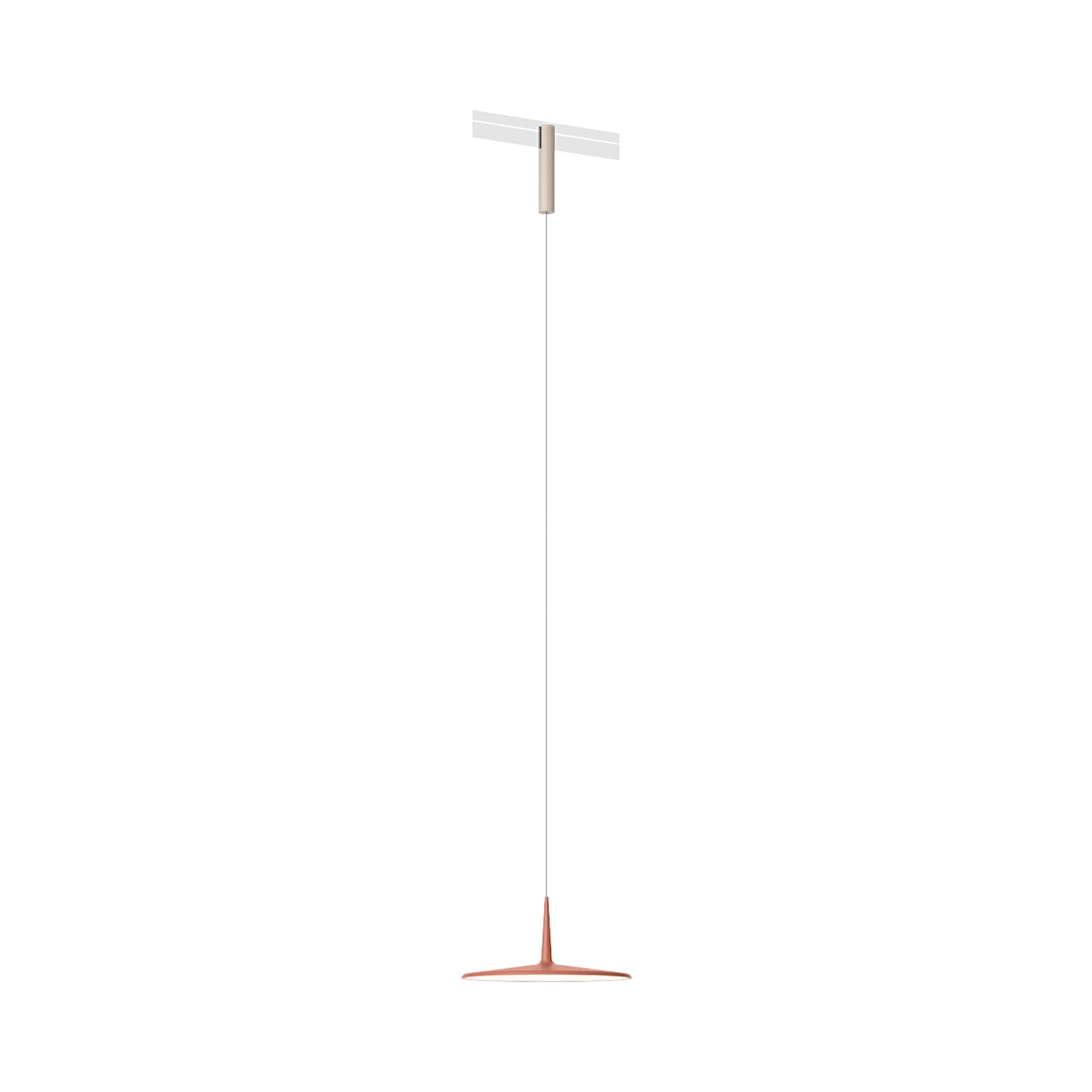 Bind LED Skan Track Pendant Light in Beige M1/Terra Red.