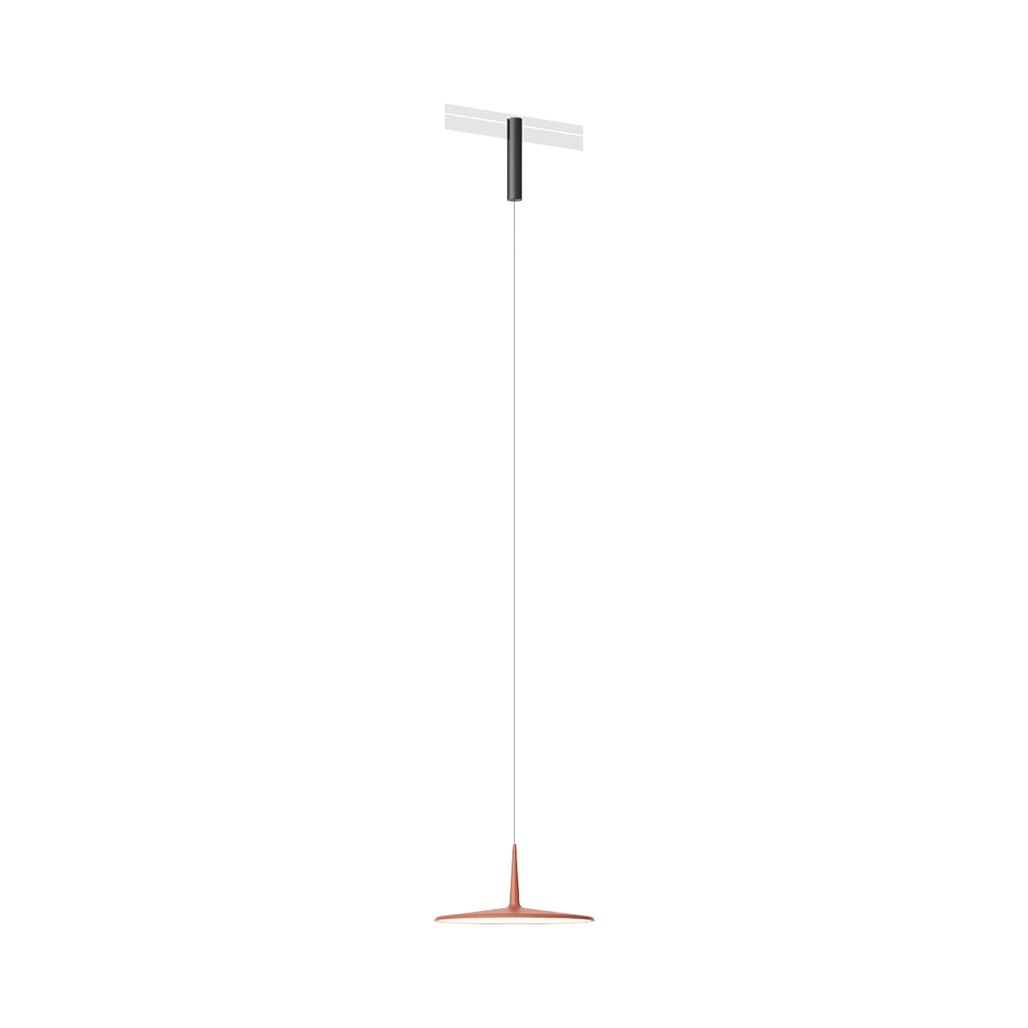 Bind LED Skan Track Pendant Light in Black/Terra Red.
