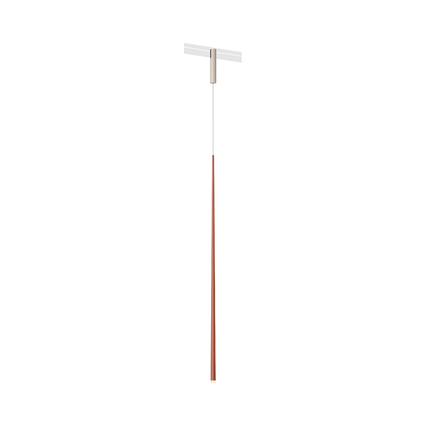 Bind LED Slim Track Pendant Light in Beige M1/Terra Red.