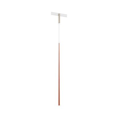 Bind LED Slim Track Pendant Light in Beige M1/Terra Red.
