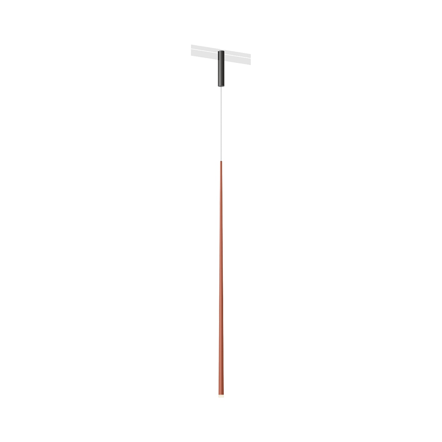 Bind LED Slim Track Pendant Light in Black/Terra Red.
