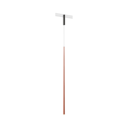 Bind LED Slim Track Pendant Light in Black/Terra Red.