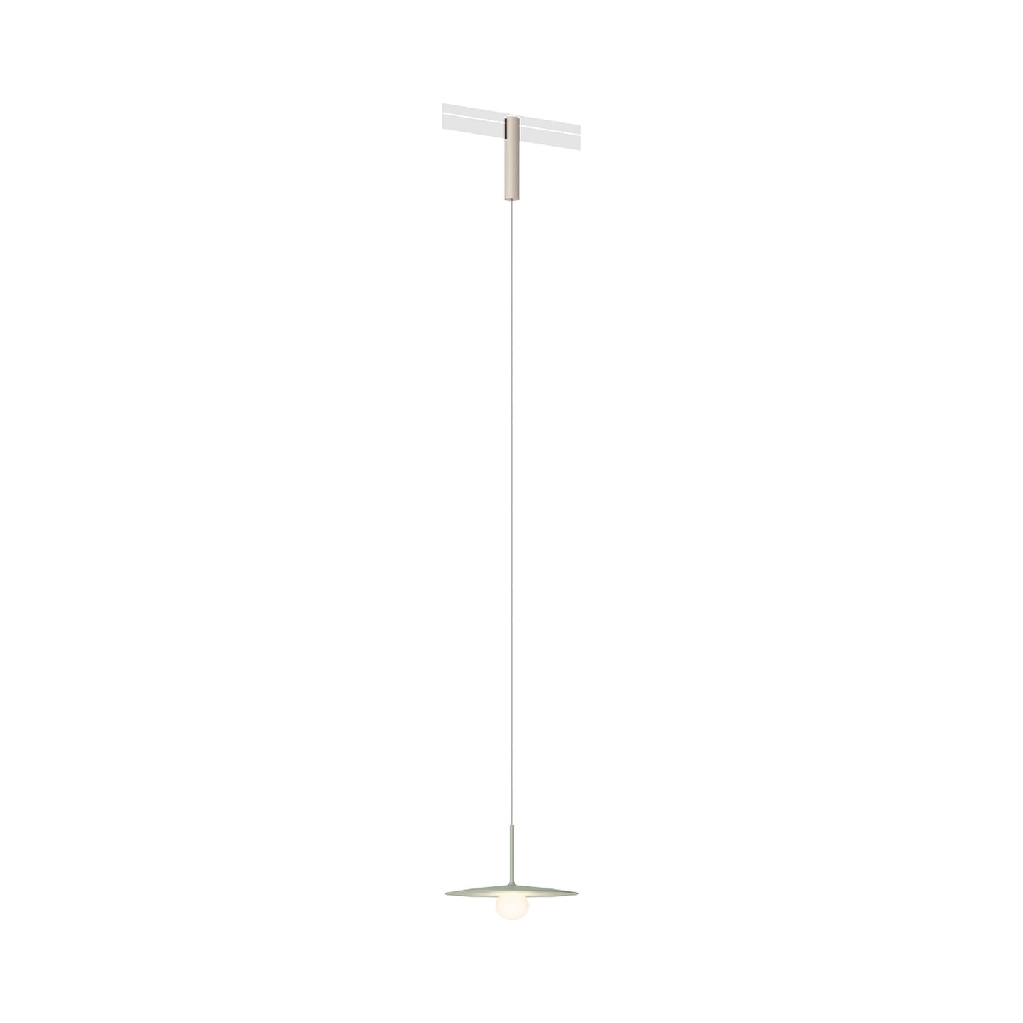 Bind LED Tempo Track Pendant Light in Beige M1/Green.
