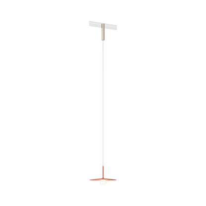 Bind LED Tempo Track Pendant Light in Beige M1/Terra Red.