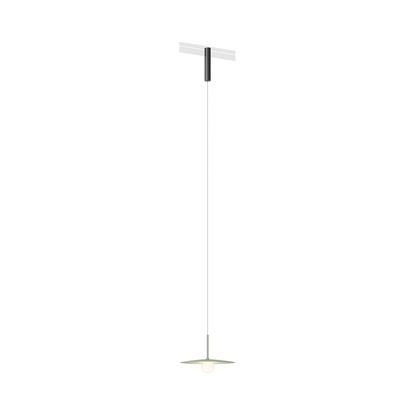 Bind LED Tempo Track Pendant Light in Black/Green.