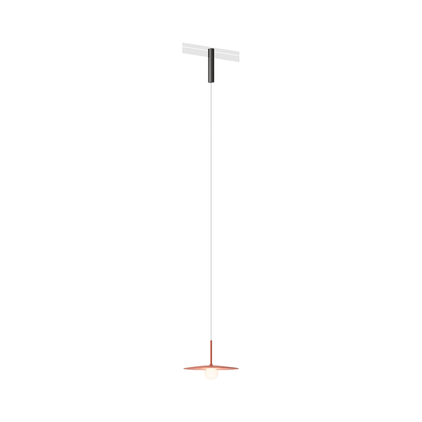Bind LED Tempo Track Pendant Light in Black/Terra Red.